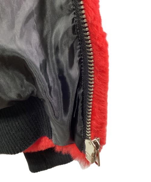 DANKE SCHON（ダンケ シェーン）DANKE SCHON (ダンケ シェーン) チェッカーファーブルゾン レッド サイズ:SIZE Fの古着・服飾アイテム