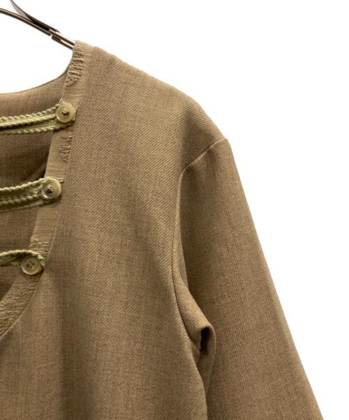 Eaphi（エフィ）Eaphi (エフィ) スリットワンピース ブラウン サイズ:SIZE SHORTの古着・服飾アイテム