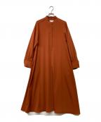 Graphpaperグラフペーパー）の古着「サテンバンドカラードレス」｜オレンジ