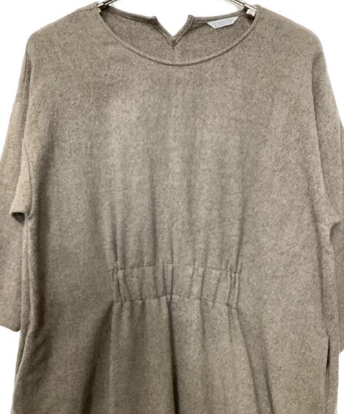 THE HANDWORKS（ザ ハンドワークス）THE HANDWORKS (ザ ハンドワークス) フロントギャザーワンピース ブラウン サイズ:Freeの古着・服飾アイテム