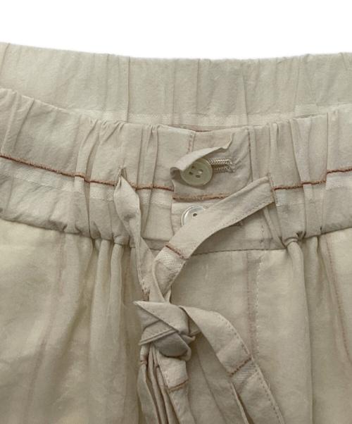 pelleq（ペレック）pelleq (ペレック) MOLE STRIPE DOUBLE USE TROUSERS ベージュ サイズ:34の古着・服飾アイテム