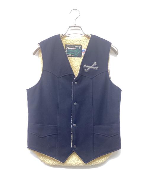 SCHOTT BROS.（ショット）SCHOTT BROS. (ショット) BACKDROP (バックドロップ) ボアベスト ブラック サイズ:Sの古着・服飾アイテム