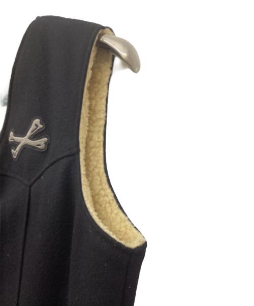 SCHOTT BROS.（ショット）SCHOTT BROS. (ショット) BACKDROP (バックドロップ) ボアベスト ブラック サイズ:Sの古着・服飾アイテム