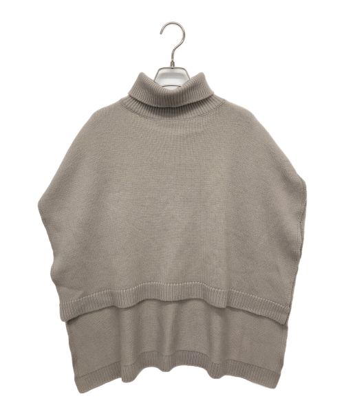 journal standard luxe（ジャーナルスタンダード ラックス）JOURNAL STANDARD LUXE (ジャーナルスタンダード リュクス) ライトジャージー タートルポンチョ グレー サイズ:Fの古着・服飾アイテム