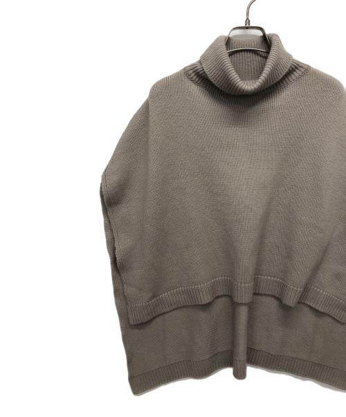 journal standard luxe（ジャーナルスタンダード ラックス）JOURNAL STANDARD LUXE (ジャーナルスタンダード リュクス) ライトジャージー タートルポンチョ グレー サイズ:Fの古着・服飾アイテム