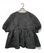 OHGAオオガ）の古着「FLOWER BLOUSE」｜ブラック