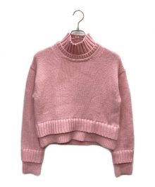 ASTRAET（アストラット）の古着「ダブルリブ ハイネックニット」｜ピンク