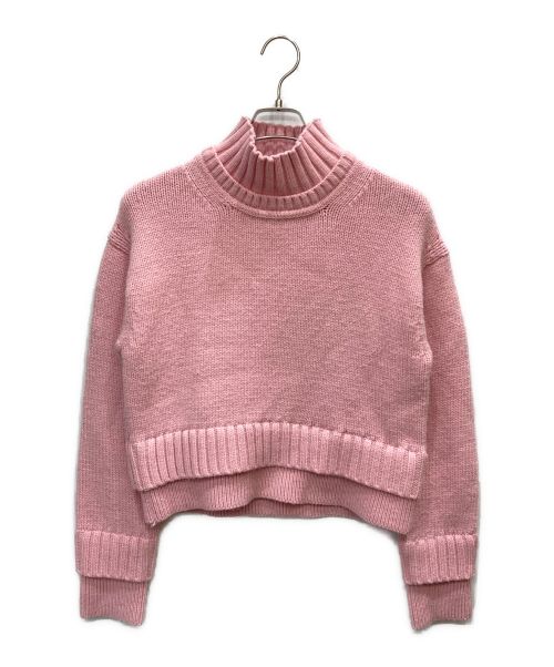 ASTRAET（アストラット）ASTRAET (アストラット) ダブルリブ ハイネックニット ピンク サイズ:FREEの古着・服飾アイテム