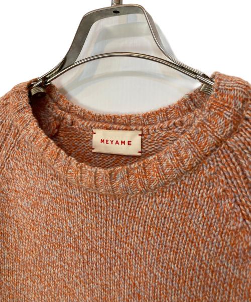 MEYAME（メヤメ）MEYAME (メヤメ) WOOL / CASHMERE CREW NECK PO オレンジ サイズ:Fの古着・服飾アイテム