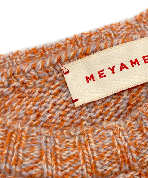 MEYAME（メヤメ）MEYAME (メヤメ) WOOL / CASHMERE CREW NECK PO オレンジ サイズ:Fの古着・服飾アイテム