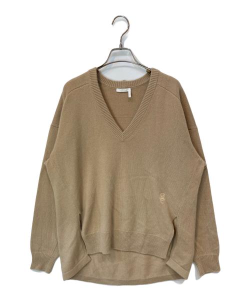 Chloe（クロエ）Chloe (クロエ) 20AW オーバーサイズカシミヤニット ベージュ サイズ:XSの古着・服飾アイテム