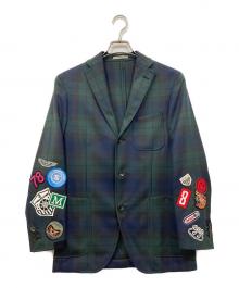 BOGLIOLI（ボリオリ）の古着「ブラックウォッチカスタムテーラードジャケット」｜グリーン