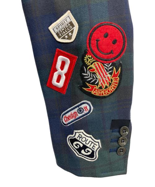 BOGLIOLI（ボリオリ）BOGLIOLI (ボリオリ) ブラックウォッチカスタムテーラードジャケット グリーン サイズ:44の古着・服飾アイテム