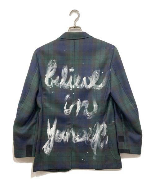 BOGLIOLI（ボリオリ）BOGLIOLI (ボリオリ) ブラックウォッチカスタムテーラードジャケット グリーン サイズ:44の古着・服飾アイテム