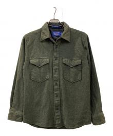 PENDLETON×OUTDOORSMAN（ペンドルトン×アウトドアズマン）の古着「ウールシャツ」｜グリーン