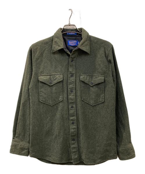 PENDLETON（ペンドルトン）PENDLETON (ペンドルトン) Outdoorsman (アウトドアズマン) ウールシャツ グリーン サイズ:Lの古着・服飾アイテム