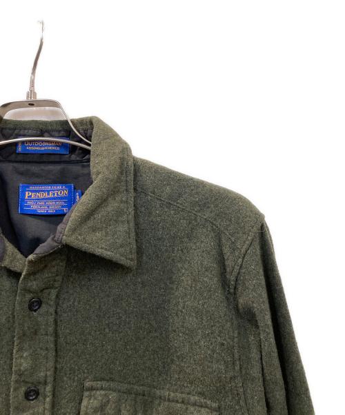 PENDLETON（ペンドルトン）PENDLETON (ペンドルトン) Outdoorsman (アウトドアズマン) ウールシャツ グリーン サイズ:Lの古着・服飾アイテム