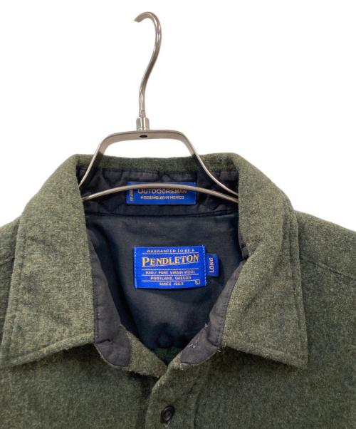 PENDLETON（ペンドルトン）PENDLETON (ペンドルトン) Outdoorsman (アウトドアズマン) ウールシャツ グリーン サイズ:Lの古着・服飾アイテム