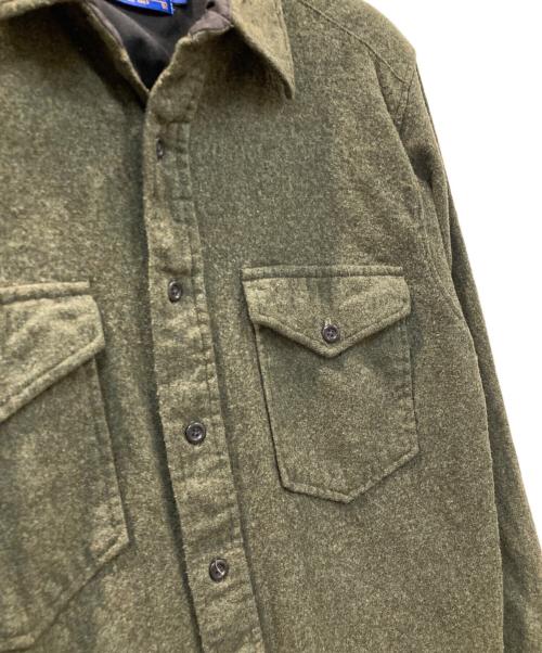 PENDLETON（ペンドルトン）PENDLETON (ペンドルトン) Outdoorsman (アウトドアズマン) ウールシャツ グリーン サイズ:Lの古着・服飾アイテム