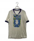 --）の古着「ヴィンテージ リンガーTシャツ」｜ホワイト×パープル