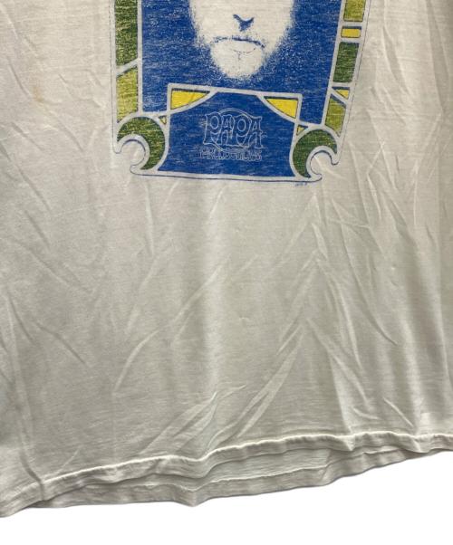 -（-）- (-) ヴィンテージ リンガーTシャツ ホワイト×パープル サイズ:-の古着・服飾アイテム
