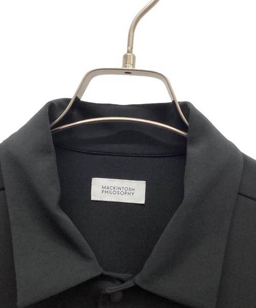 MACKINTOSH PHILOSOPHY（マッキントッシュ フィロソフィー）MACKINTOSH PHILOSOPHY (マッキントッシュ フィロソフィー) ストレッチオープンカラーシャツ ブラック サイズ:38の古着・服飾アイテム