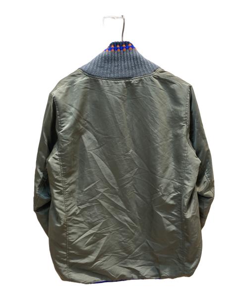 sacai（サカイ）sacai (サカイ) Solid Shrivel Jacket オリーブ×ブルー サイズ:1の古着・服飾アイテム