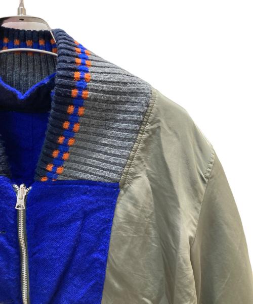 sacai（サカイ）sacai (サカイ) Solid Shrivel Jacket オリーブ×ブルー サイズ:1の古着・服飾アイテム