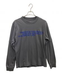 sacai（サカイ）の古着「Graphic Embroidery L/S T-Shirt」｜グレー
