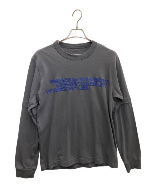 sacai（サカイ）sacai (サカイ) Graphic Embroidery L/S T-Shirt グレー サイズ:2の古着・服飾アイテム