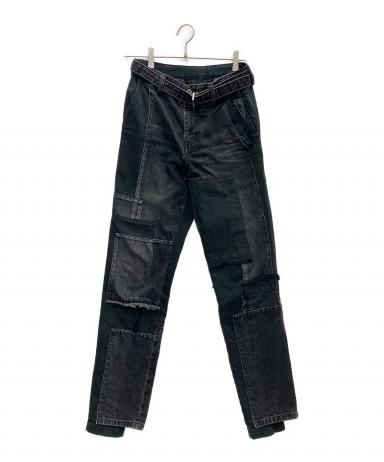 中古・古着通販】sacai (サカイ) Patch Work Denim Pants ブラック