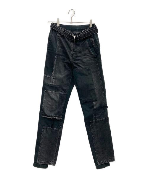 sacai（サカイ）sacai (サカイ) Patch Work Denim Pants ブラックの古着・服飾アイテム