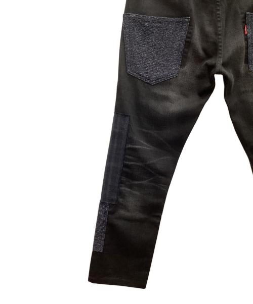 COMME des GARCONS JUNYA WATANABE MAN（コム デ ギャルソン ジュンヤ ワタナベ マン）COMME des GARCONS JUNYA WATANABE MAN (コム デ ギャルソン ジュンヤ ワタナベ マン) LEVI'S (リーバイス) 異素材パッチワークデニムパンツ マルチカラー サイズ:XSの古着・服飾アイテム