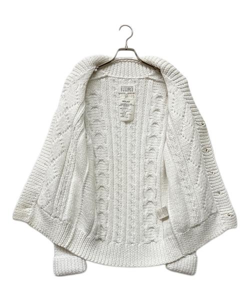 Maison Margiela（メゾンマルジェラ）Maison Margiela (メゾンマルジェラ) Hand knitted and aran jacket ホワイト サイズ:Sの古着・服飾アイテム