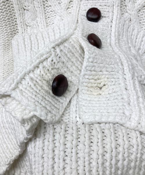 Maison Margiela（メゾンマルジェラ）Maison Margiela (メゾンマルジェラ) Hand knitted and aran jacket ホワイト サイズ:Sの古着・服飾アイテム