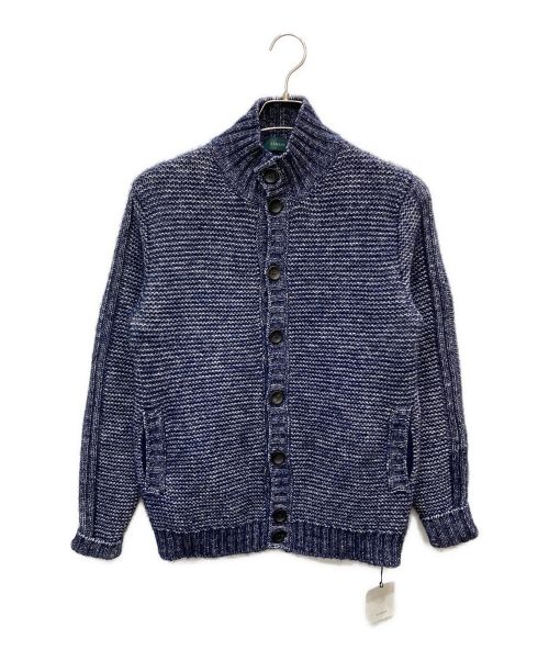 Zanone（ザノーネ）Zanone (ザノーネ) 5ゲージコットンスタンドカラーニットカーディガン ネイビー サイズ:44の古着・服飾アイテム