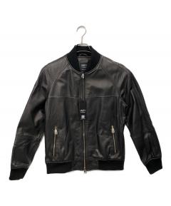 中古・古着通販】GARRETT (ギャレット) レザーブルゾン ブラック