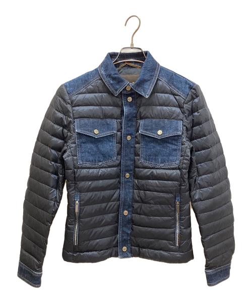 MOORER（ムーレー）MOORER (ムーレー) デニムナイロンダウンジャケット ネイビー サイズ:42の古着・服飾アイテム