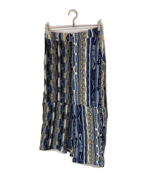 77circa（ナナナナサーカ）77circa (ナナナナサーカ) リメイク3Dニットスカート ブルー サイズ:FREEの古着・服飾アイテム
