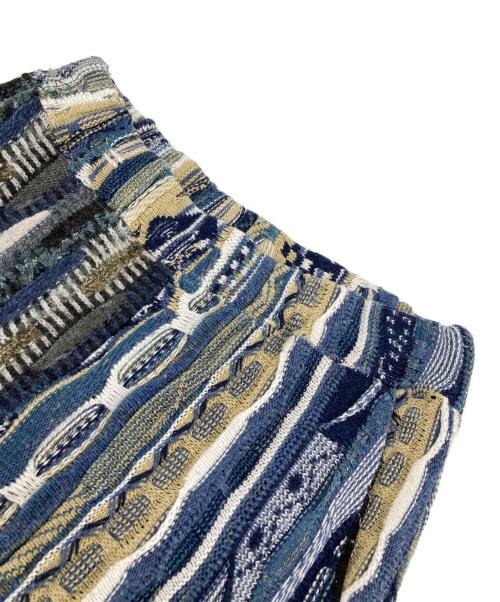 77circa（ナナナナサーカ）77circa (ナナナナサーカ) リメイク3Dニットスカート ブルー サイズ:FREEの古着・服飾アイテム