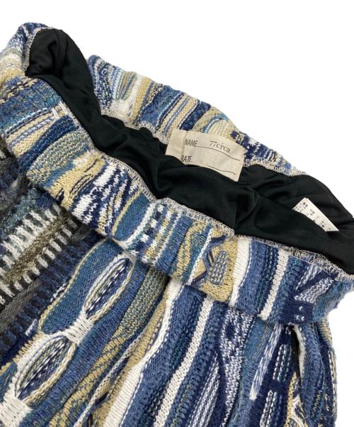 77circa（ナナナナサーカ）77circa (ナナナナサーカ) リメイク3Dニットスカート ブルー サイズ:FREEの古着・服飾アイテム