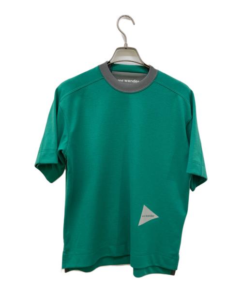 and wander（アンドワンダー）and wander (アンドワンダー) UVカットポンチドライショートスリーブTシャツ グリーン サイズ: WSの古着・服飾アイテム