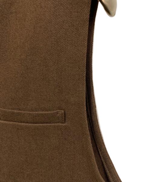 atelier naruse（アトリエナルセ）atelier naruse (アトリエナルセ) cotton linen flux gabardine vest ブラウン サイズ:SIZE Freeの古着・服飾アイテム