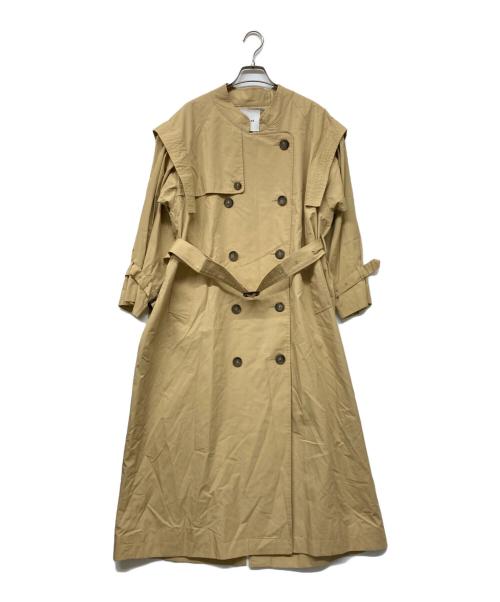 CLANE（クラネ）CLANE (クラネ) 2WAY SQUARE SLEEVE TRENCH COAT ブラウン サイズ:1の古着・服飾アイテム