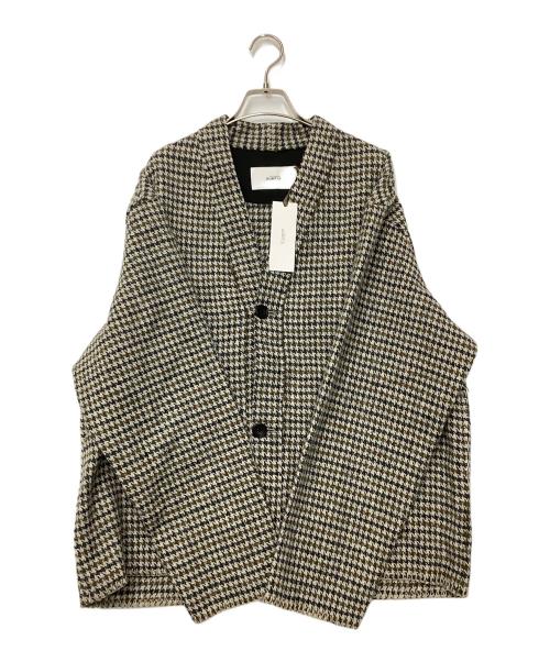 SUBTLE AUTHENTIC（サートルオーセンティック）SUBTLE authentic (サートルオーセンティック) Harris Tweed (ハリスツイード) TWEED CARDIGAN ブラウン サイズ:3の古着・服飾アイテム