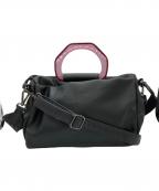 ear PAPILLONNERイアパピヨネ）の古着「Dパーツミドルショルダーバッグ」｜ブラック