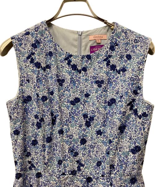 TOCCA（トッカ）TOCCA (トッカ) LIBERTY (リバティ) PENSTEMON ROAD ドレス ブルー サイズ:Mの古着・服飾アイテム