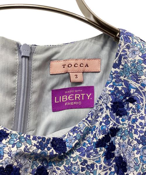 TOCCA（トッカ）TOCCA (トッカ) LIBERTY (リバティ) PENSTEMON ROAD ドレス ブルー サイズ:Mの古着・服飾アイテム