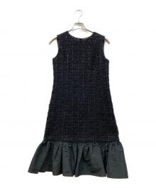 ANAYI（アナイ）の古着「ラメツイードティアードワンピース」｜ブラック