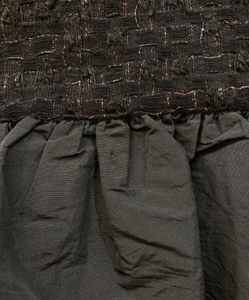 ANAYI（アナイ）ANAYI (アナイ) ラメツイードティアードワンピース ブラック サイズ:36の古着・服飾アイテム